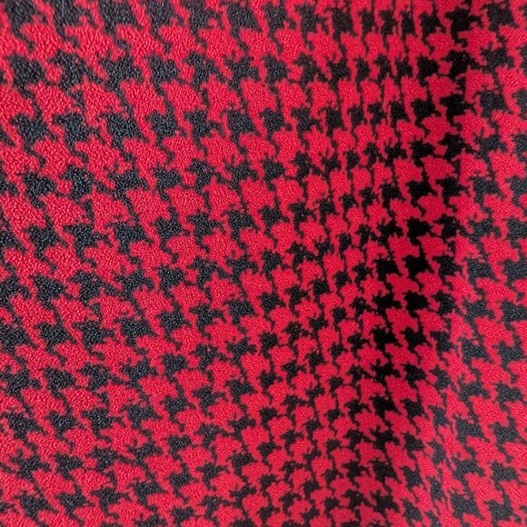 Soho Apparel Houndstooth Pull-on Pants Red and Black Trousers Size Medium - Picture 6 of 8